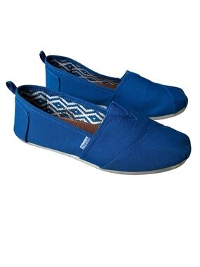 STEPS Women's Blue Canvas Slip-On Shoes Size 7